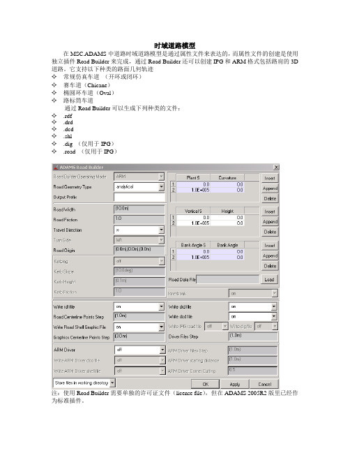 ADAMS路面