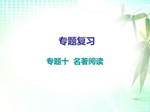 新人教部编版八年级语文上册课件：专题十  名著阅读(共31张PPT)