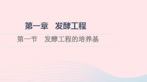 新教材高中生物第章发酵工程第节发酵工程的培养基课件苏教版选择性必修