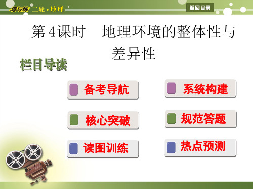 2013年高考地理二轮复习课件第4课时 地理环境的整体性与差异性