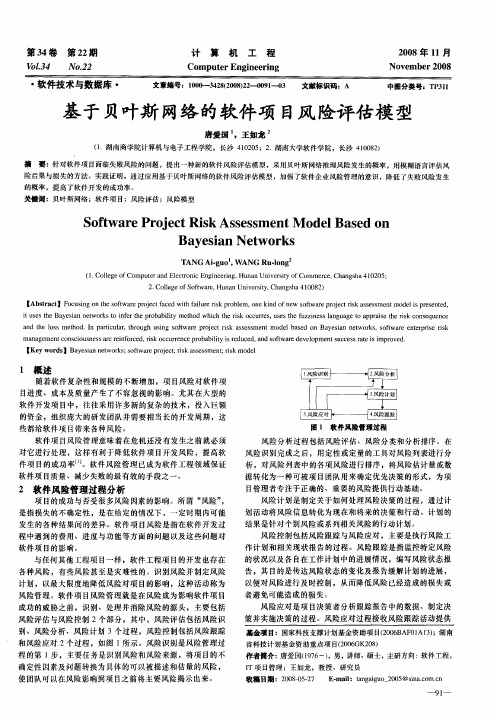 基于贝叶斯网络的软件项目风险评估模型