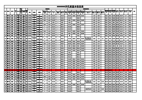 冲孔桩施工记录表多个表格