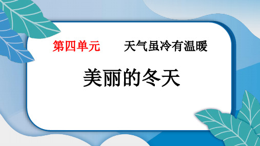 最新部编版一年级道德与法治上册《美丽的冬天》精品教学课件