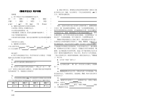 《骆驼寻宝记》同步训练