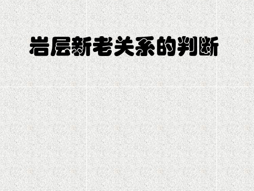 岩石新老关系的判断