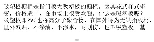 如何选购吸塑板橱柜 有哪些优缺点?整理.ppt