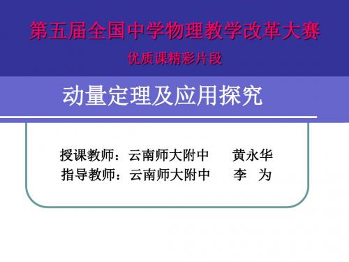 动量定理及应用探究页PPT文档