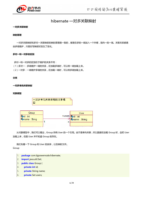 hibernate一对多关联映射