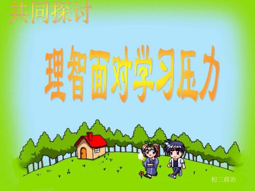 人教版思想品德九年级第十课第二框理智面对学习压力