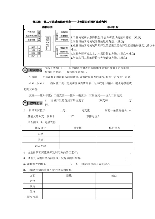 第三章第二节流域的综合开发——以美国田纳西河流域为例