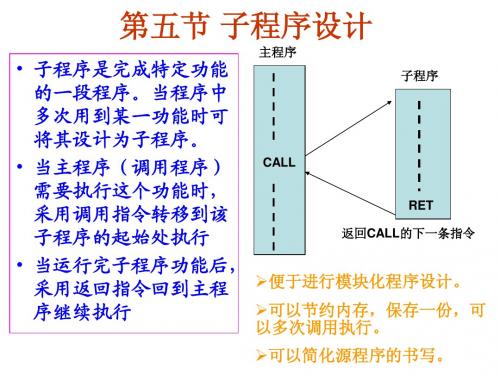 5.4 子程序设计和宏