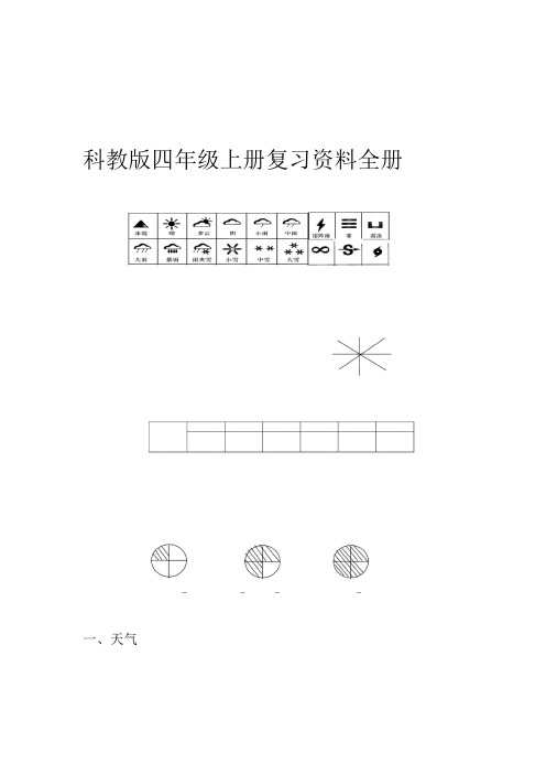 新教科版科学四年级上册知识点整理精品(完整版)