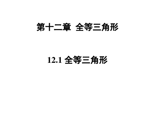 人教版八年级数学上册12.1 全等三角形课件