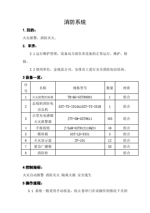 消防工作流程表及操作流程