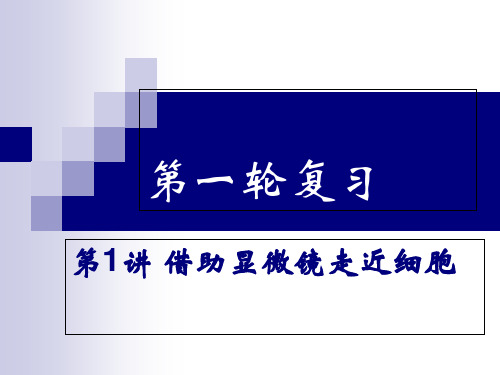高中生物第1讲 借助显微镜走近细胞课件