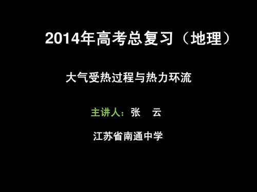 大气受热过程与热力环流