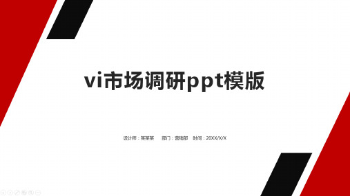 vi市场调研ppt模版