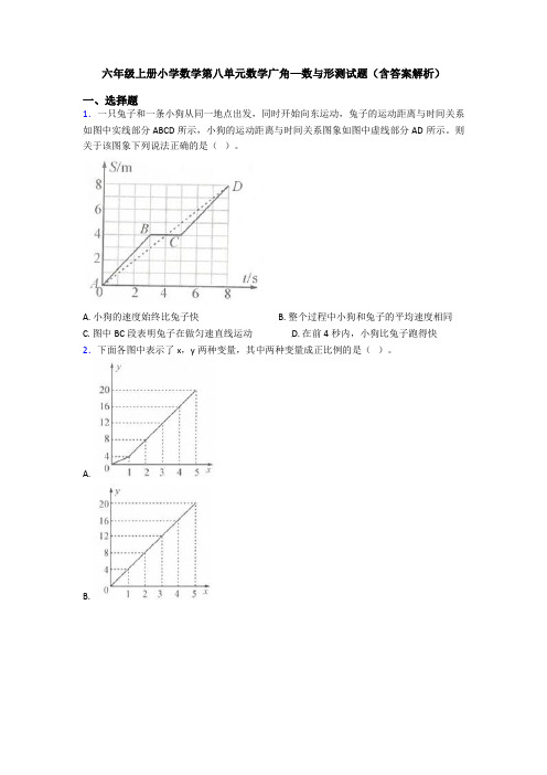 六年级上册小学数学第八单元数学广角—数与形测试题(含答案解析)