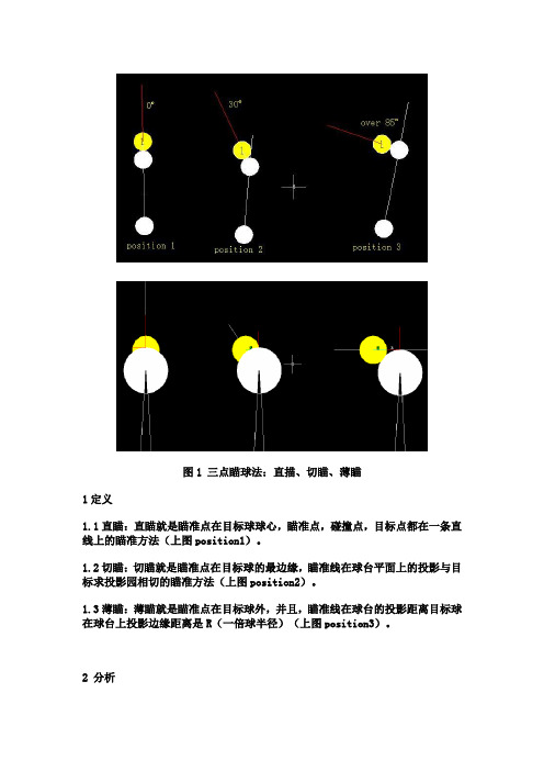 台球瞄法解读