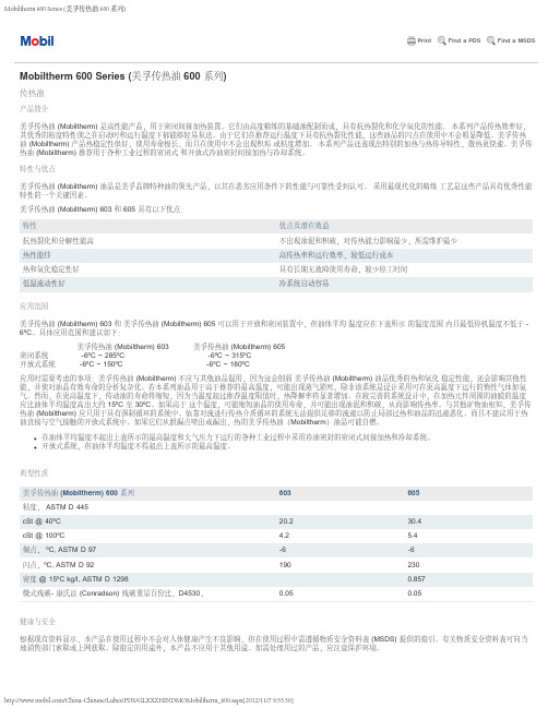 Mobiltherm 600 Series (美孚传热油 600 系列)