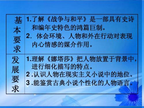 高中语文《娜塔莎》课件3 新人教版选修