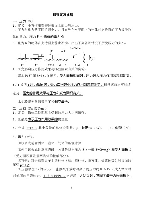 压强复习提纲