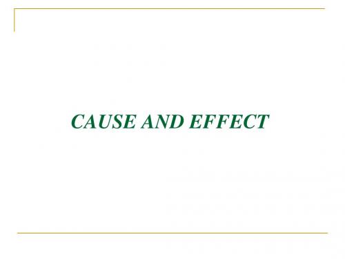 cause and effect