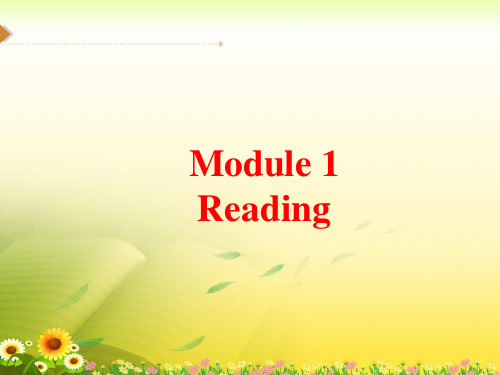 外研版高中英语必修5 Module1 Reading课文英汉互译课件