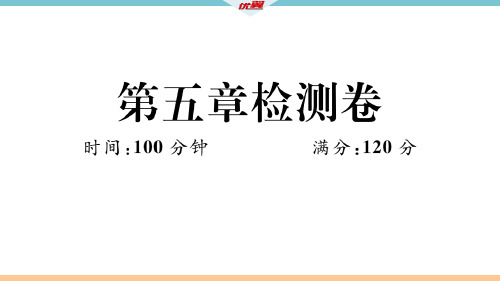 秋七年级数学北师大版上册课件：第五章检测卷.pptx (共17张PPT)