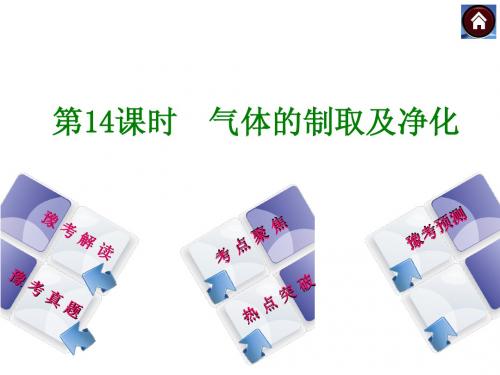 【中考必备】2014中考化学复习课件(河南专版)： 第14课时 气体的制取及净化