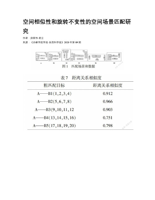 空间相似性和旋转不变性的空间场景匹配研究