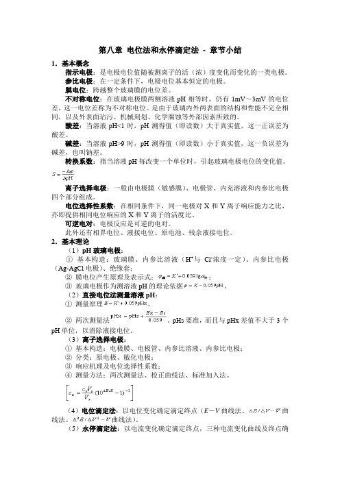 分析化学知识要点整理