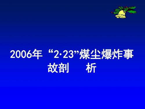 2006年223煤尘爆炸事故剖