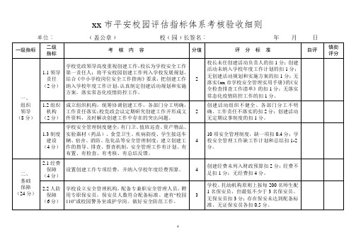 平安校园评估指标体系考核验收细则1