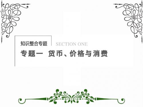 2013届高考政治二轮复习_专题一_货币、价格与消费