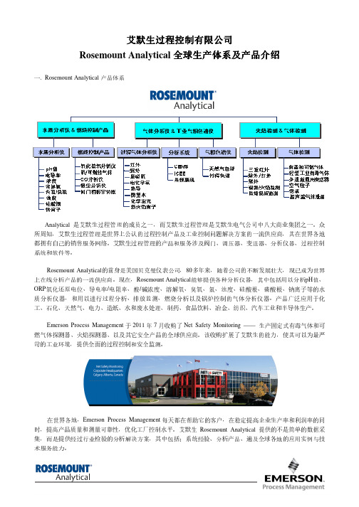 艾默生分析仪表简介