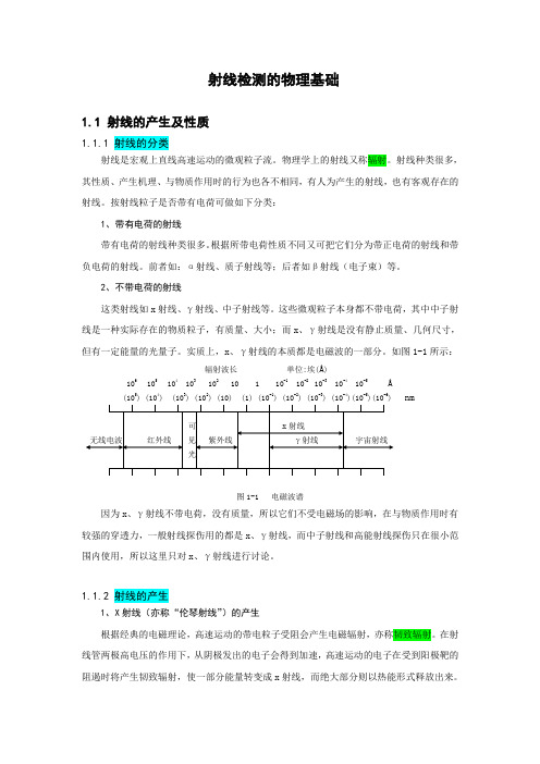 射线检测的物理基础