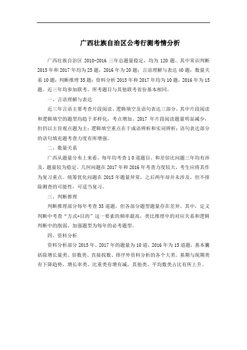 中图英才广西壮族自治区公考考情分析