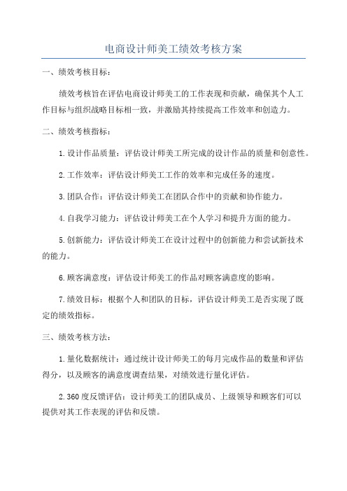 电商设计师美工绩效考核方案