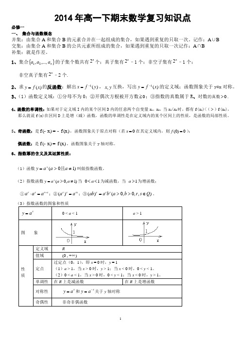 he,2014年高中数学知识点(必修1-5)