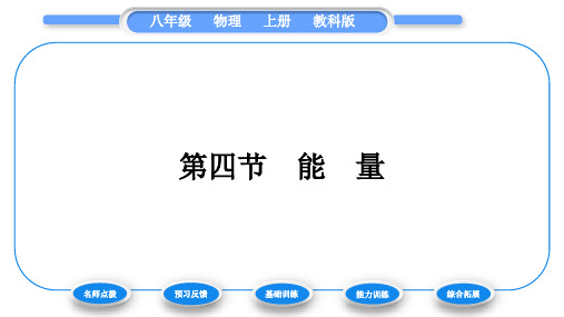 教科版九年级物理上第二章运动与能量第四节  能量 习题课件