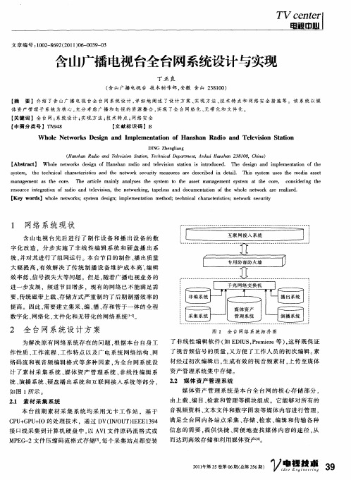 含山广播电视台全台网系统设计与实现