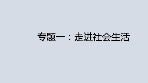 八上道法复习专题一：走进社会生活