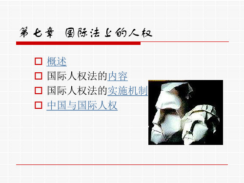 第七章国际法上的人权