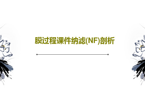 膜过程课件纳滤(NF)剖析47页PPT