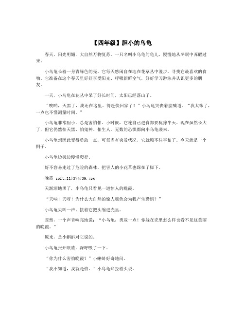 【四年级】胆小的乌龟