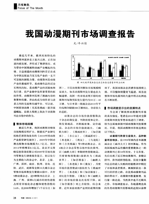 我国动漫期刊市场调查报告