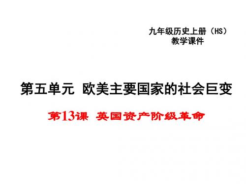 英国资产阶级革命PPT课件45 人教版