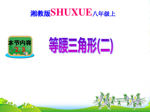 湘教版八年级数学上册《等腰三角形 (二)》课件(共14张幻灯片)