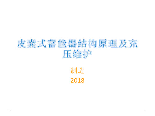 皮囊式蓄能器结构原理及维护演示幻灯片